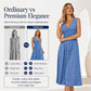 Women's Plus Size Sleeveless V-Neck Dress