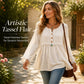 Women's Casual Loose Long Sleeve Fringe Top