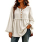 Women's Casual Loose Long Sleeve Fringe Top