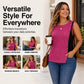Women's Sleeveless Color-Block Ribbed Top