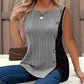 Women's Sleeveless Color-Block Ribbed Top