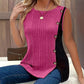 Women's Sleeveless Color-Block Ribbed Top