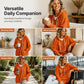 😍✨ Lekka bluza z kapturem i kieszeniami z dzianiny typu waffle, miękka i wygodna — biała, pomarańczowa, różowa — rozmiary S–2XL ❤️
