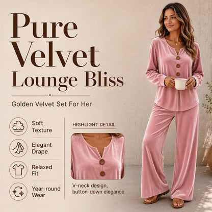 Bestseller🏆👚 Velvet 2-częściowy strój domowy – Ponadczasowy komfort i bez wysiłku dopasowanie do każdego stylu