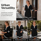 👗✨ Sukienka Casual w Paski Sportowe, Zamek do Połowy, Długi Rękaw, Luźna — Czarna, Biała — S-5XL 👗