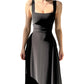 👗✨ Sukienka Maxi w kształcie litery A, Kwadratowy Dekolt, Bez Rękawów, Regulowany Sznurek z Tyłu — 11 Kolorów, XS-3XL 👗
