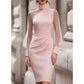 🌸Wyprzedaż 49%💖Sukienka Bodycon z siateczkowym golfem dla kobiet💃