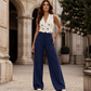 👖 Damskie spodnie dzwony w paski – idealny krój spotyka się z bez wysiłku elegancją