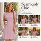 👗✨ Dzianinowa sukienka midi z prążkami, szczotkowana, z krótkimi rękawami, o kroju w kształcie litery A — miękka, elegancka, ponadczasowa 👗