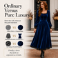 👗 Sukienka damska aksamitna w stylu vintage z kwadratowym dekoltem – Ponadczasowa elegancja spotyka luksusowy komfort