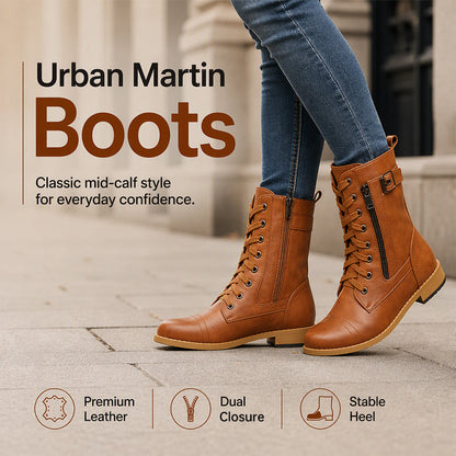 😍✨ Buty Martin z grubą podeszwą, okrągłym czubkiem, bocznym zamkiem błyskawicznym i sznurowadłami — czarne, szare, brązowe — rozmiary 36–43 ❤️