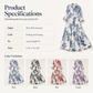 👗✨ Sukienka maxi z tropikalnym kwiatowym nadrukiem, kołnierzykiem koszulowym, warstwową spódnicą, luźna — niebieska, czarna, czerwona, fioletowa 👗