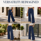 👖✨ Spodnie typu palazzo z wysokim stanem, marszczone, luźne i zwiewne, z bocznymi kieszeniami — 8 modeli, rozmiary S–2XL ❤️