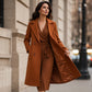 Women's Double Breasted Woolen Coat