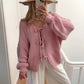 😍✨ Sweter z dzianiny z kokardkami z przodu, okrągłym dekoltem i rękawami typu balon — lekki, miękki, kobiecy — 6 kolorów, rozmiary S–2XL ❤️