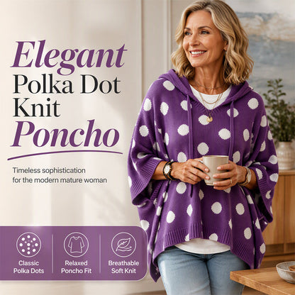 ✨ Women's Polka Dot Hooded Knit Top