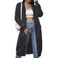 ⌛Limited-Time Offer🛍️Women Mid-Length Hooded Sweatshirt Jacket Casual Zip Up Cardigan Coat with Pockets