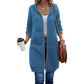 ⌛Limited-Time Offer🛍️Women Mid-Length Hooded Sweatshirt Jacket Casual Zip Up Cardigan Coat with Pockets