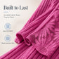 🌸✨ Bluzka w rozmiarze plus size z dekoltem w kształcie litery V, karbowana, z długimi rękawami z koronkowego wzoru kwiatowego — różowa, czerwona, niebieska, fioletowa — 1XL–5XL 🌼