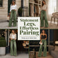 ✨👖 Dżinsy z szerokimi nogawkami i wysokim stanem, w stylu vintage, o swobodnym kroju — zielony wojskowy, brązowy, niebieski — rozmiary S–2XL 😍