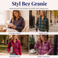 🍂✨ Sweter z dzianiny w kratkę, z kołnierzem z klapami, guzikami i ściągaczowymi mankietami, o luźnym kroju — 9 kolorów, rozmiary S–4XL 🧶