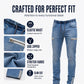 👖✨Bestseller - Denimowe joggersy o slim fit z elastyczną talią – łatwy styl zakładania i czysty, zwężany wygląd do codziennego noszenia