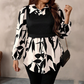 Women’s Elegant Fake 2-Piece Printed Shirt