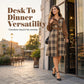 Women's Retro Plaid Button Down Dress