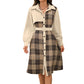 Women's Retro Plaid Button Down Dress