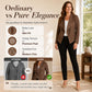 ❤️✨ Kurtka z imitacji zamszu z klapami w stylu kaskadowym, dopasowany krój, wysokiej jakości faktura — czarna, brązowa, błękitna, kamelowa, pomarańczowa — rozmiary S–2XL 🌿