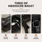 😍✨ Męska torba crossbody z wytrzymałej skóry PU, wzór geometryczny, kieszeń na tablet, regulowany pasek — czarno-szara, czarno-brązowa