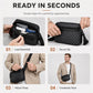 😍✨ Męska torba crossbody z wytrzymałej skóry PU, wzór geometryczny, kieszeń na tablet, regulowany pasek — czarno-szara, czarno-brązowa