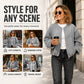 Women's Casual Zip Up Crop Jacket