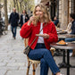 Women's Casual Zip Up Crop Jacket