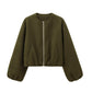 Women's Casual Zip Up Crop Jacket