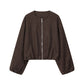 Women's Casual Zip Up Crop Jacket