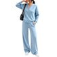Women's Effortless Top & Wide-leg Pants Set