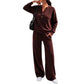Women's Effortless Top & Wide-leg Pants Set