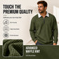 Men's Waffle Knit Half-Zip Collared Sweatshirt