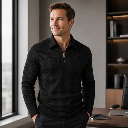 Men's Long Sleeve Half-Zip T-Shirt