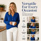 Women's Casual V-Neck Button Sweatshirt