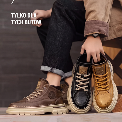Męskie retro wodoodporne buty za kostkę
