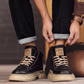 Męskie retro wodoodporne buty za kostkę