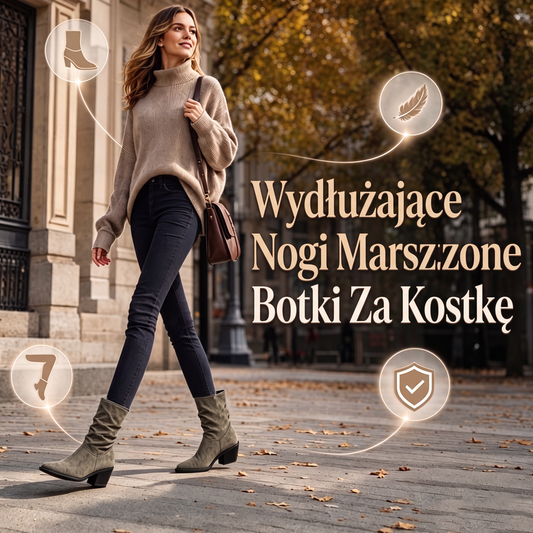 👢🍂 Średniej wysokości buty z grubym obcasem — spiczasty nosek, długie nogi, jesienny komfort w mieście