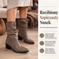 Damskie buty na grubym obcasie z szpiczastym noskiem