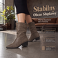 Damskie buty na grubym obcasie z szpiczastym noskiem
