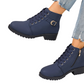 👢✨ Antypoślizgowe Botki Damskie na Grubym Obcasie – Wygodne, z Zamkiem | 36–43 🤎