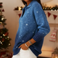 ✨👚 Damski Błyszczący Sweter z Długim Rękawem – Ciepły, Dzianinowy, Gradientowy | S–3XL 💙