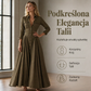 👗✨ Długa Sukienka Damska z Kołnierzykiem – Elegancka, na Guziki, z Kieszeniami | S–2XL 🌿