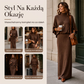 👗✨ Elegancki Zestaw Damski (Bluzka Nietoperz + Spódnica Maxi) – Wygodny i Stylowy | S–2XL 🍷